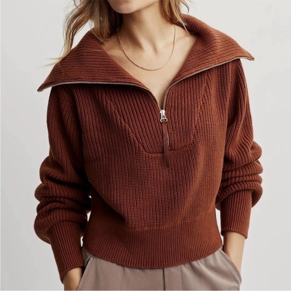 VARLEY Mentone Half-Zip Chunky Knit Pullover Small - Picture 2 of 7